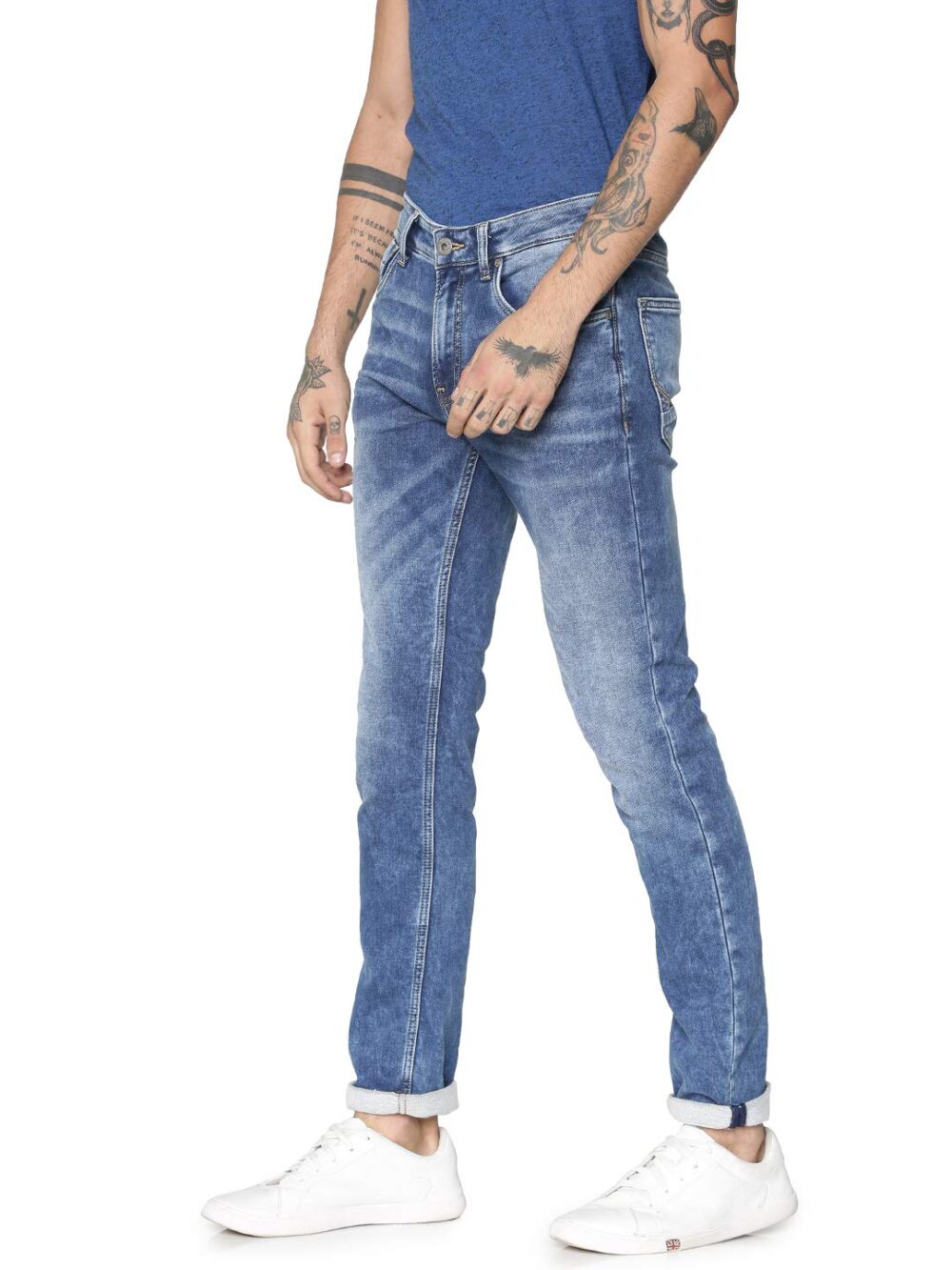 JACK & JONES Men's Skinny Jeans (209464001_Medium Blue Denim_30W x 30L) - Image 7