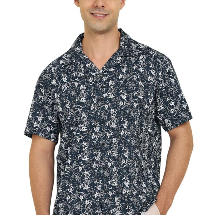 Allen Solly Men's Relaxed Fit Shirt (ALCHARXF022900_Navy