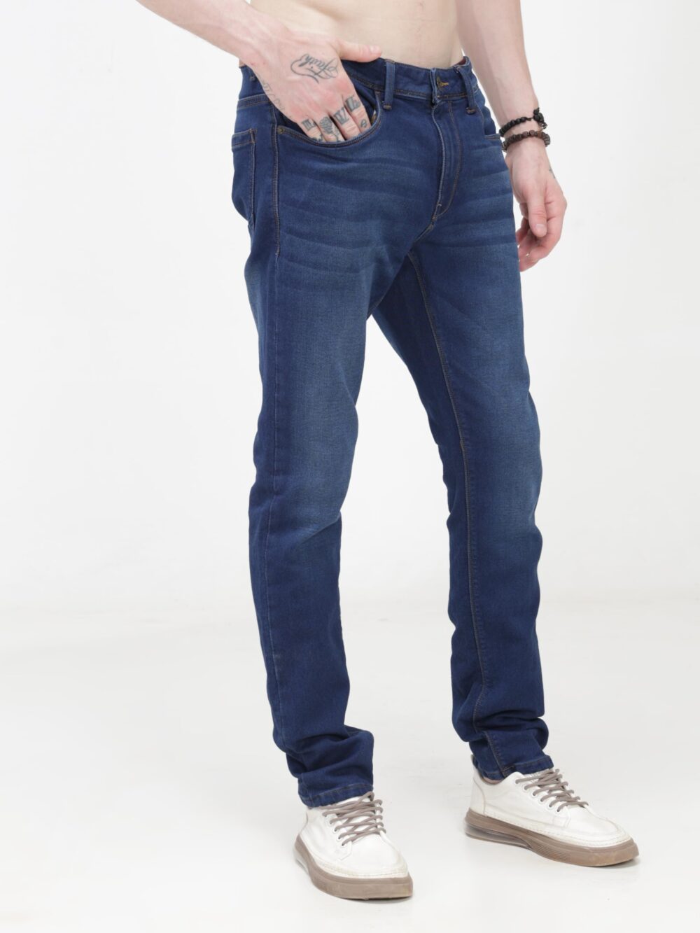 TURMS Men's Blue Solid Mid Rise Stretchable Adventure Comfort Denim Pant Cotton Rich Jeans 30 Days No Wash Tailored Fit Casual Wear, Anti Stain Anti Odor Breathable (Available in Plus Sizes) - Image 9
