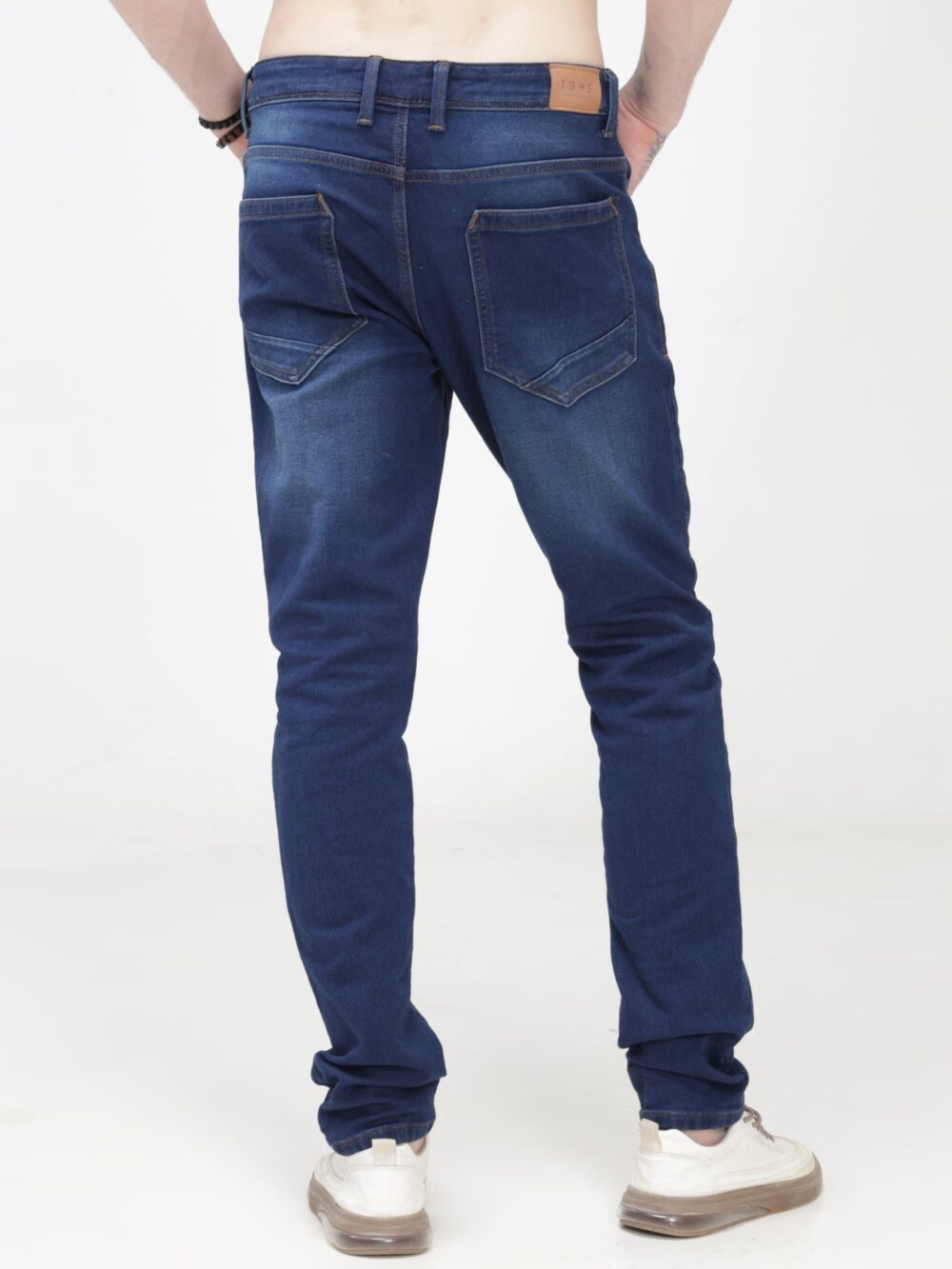 TURMS Men's Blue Solid Mid Rise Stretchable Adventure Comfort Denim Pant Cotton Rich Jeans 30 Days No Wash Tailored Fit Casual Wear, Anti Stain Anti Odor Breathable (Available in Plus Sizes) - Image 8