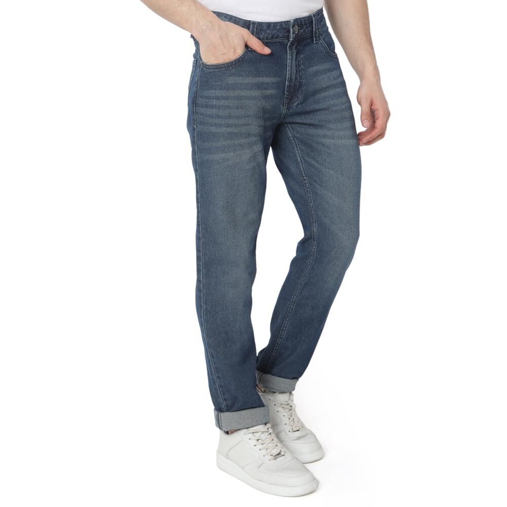 Spykar Men Blue Regular Fit Mid-Rise Casual Jeans (Size: 38)-EMDRO1BD013-Mid Blue - Image 6
