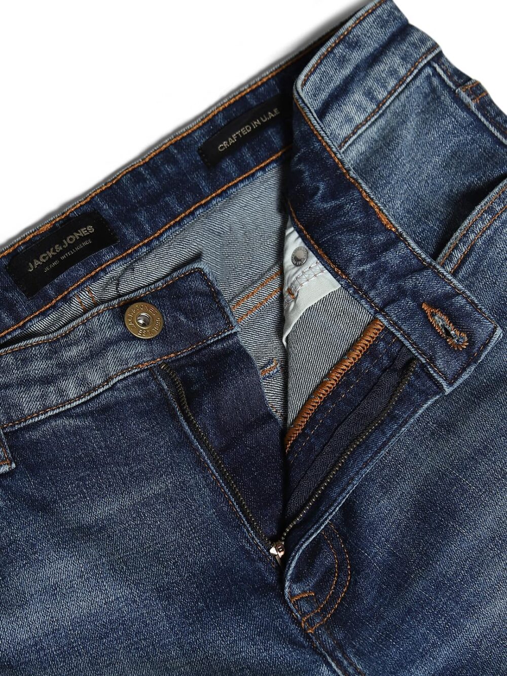 JACK & JONES Men's Slim Fit Low Rise Blue Jeans - Image 4