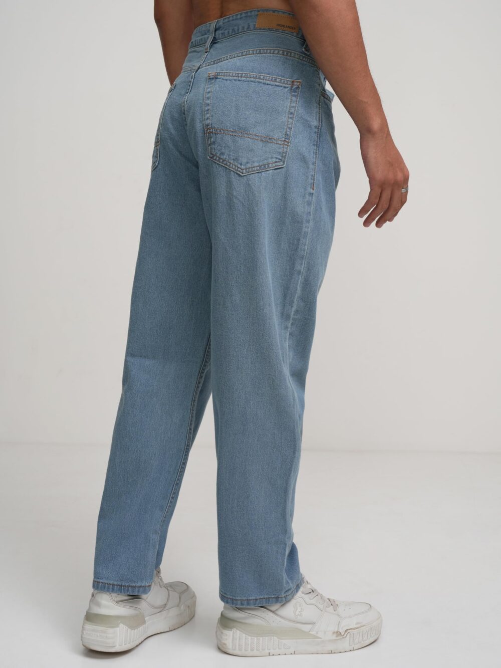 Highlander Men's Loose Jeans (PHJN000061_Light Blue_S) - Image 4