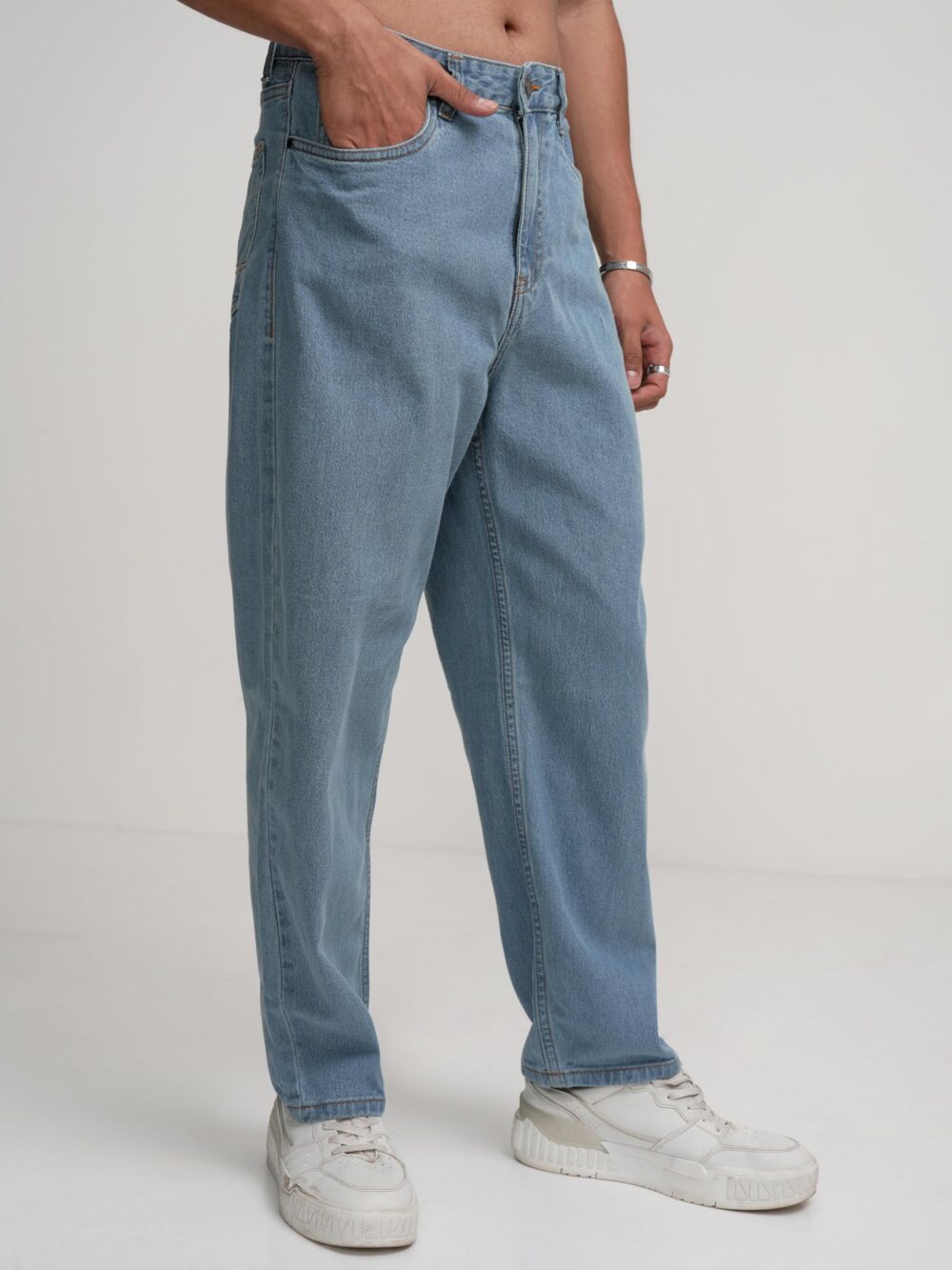 Highlander Men's Loose Jeans (PHJN000061_Light Blue_S) - Image 6