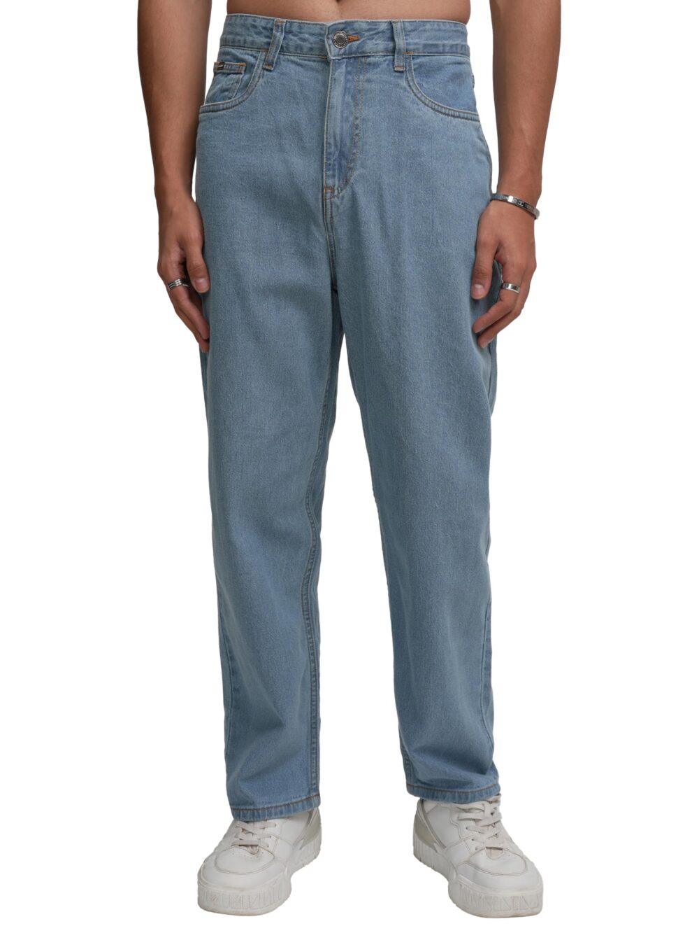 Highlander Men's Loose Jeans (PHJN000061_Light Blue_S)