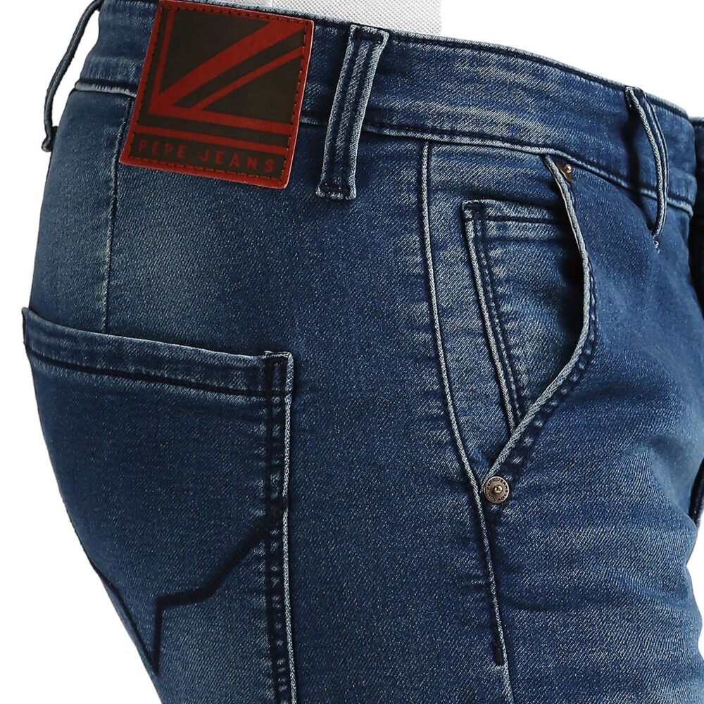 Pepe Jeans Men's Straight Jeans (PM207937Q031_Dark Used_Mid Indigo Blue - Image 3