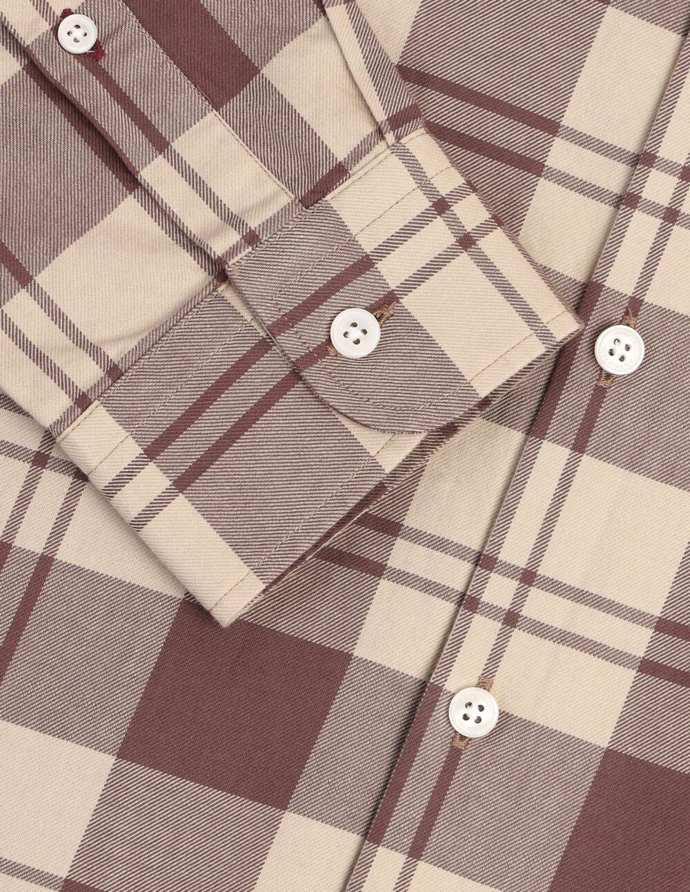 U.S. POLO ASSN. Denim Co. Men's Checkered Slim Fit Shirt (UDSHTFX0328_Brown - Image 2