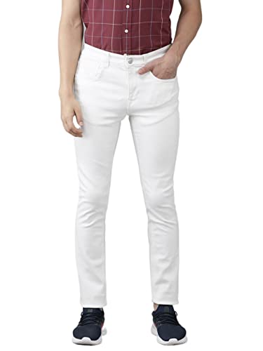 X20 Mens Basic Skinny Fit White Jeans (36)