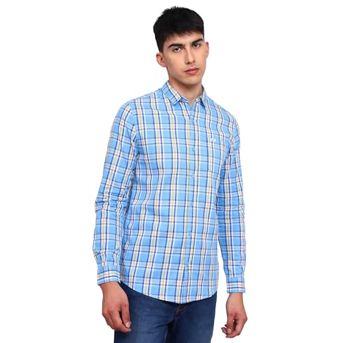 Lee Men's Slim Fit Shirt (LMSH004257_Blue