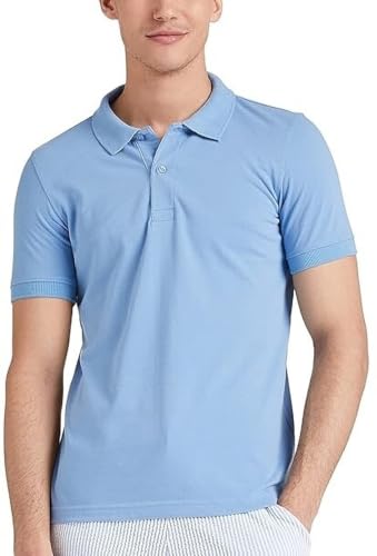 Men Polo Collar T-Shirt_PoloTS-004 Air Force XL-1