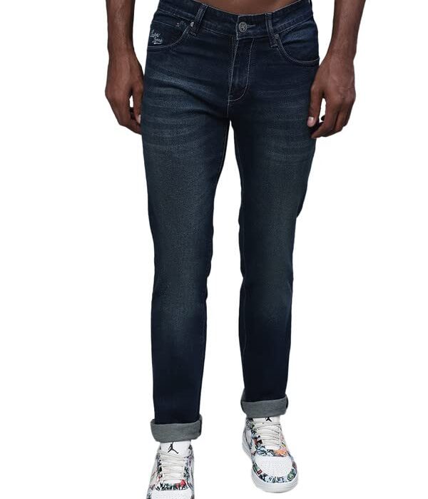 Cantabil Solid Jeans Flat Front Mid Rise Full Length Regular Fit Casual Jeans for Mens | Jeans for Mens | Mens Full Length Casual Jeans (MDNM00378_DIRTYGREEN_36)