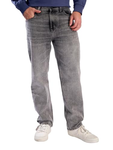 BENE KLEED Men's Straight Jeans (BOMDT138I-663CM_Charcoal