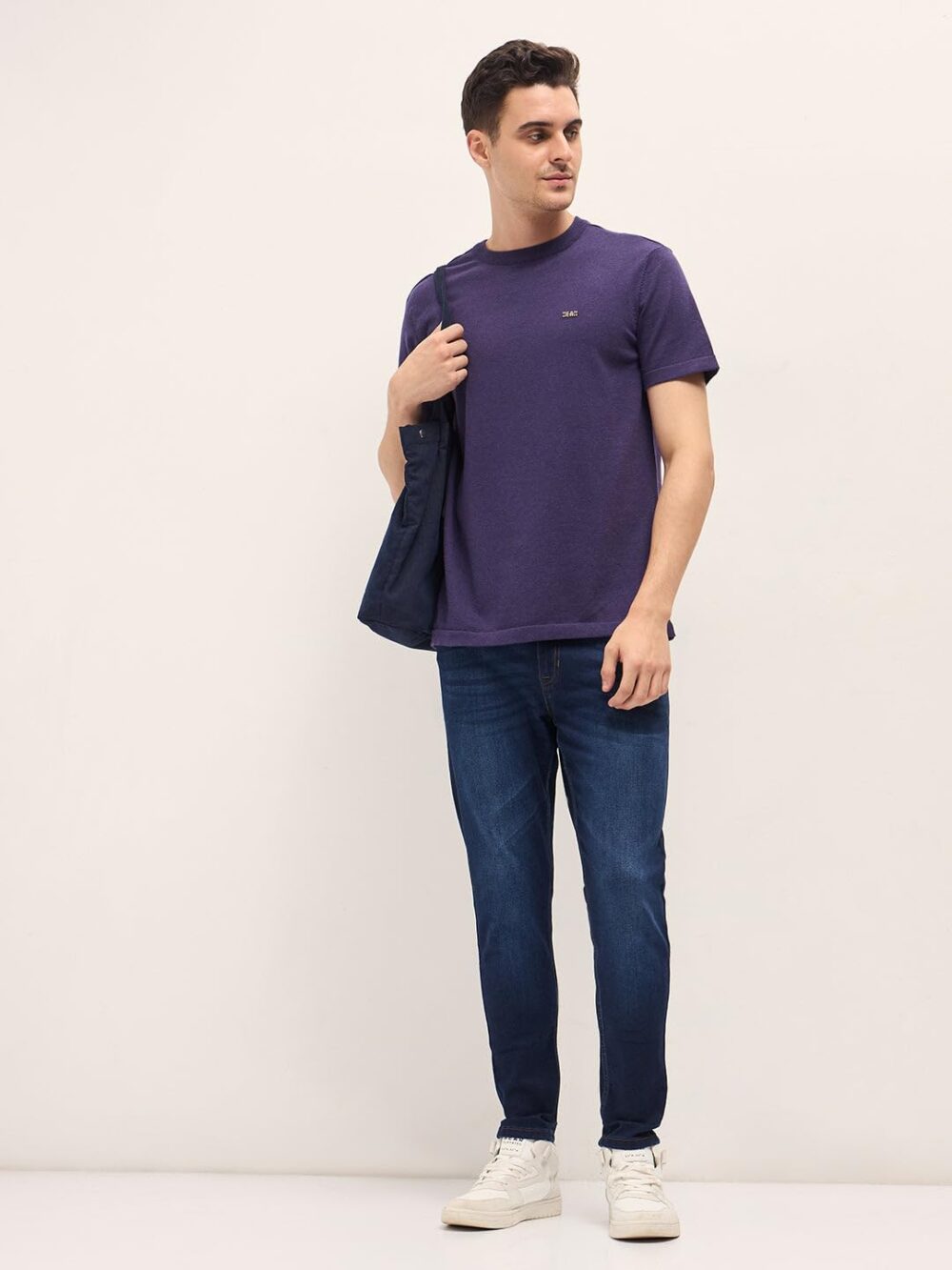 THE BEAR HOUSE Men's Solid Regular Fit T-Shirt - Image 3