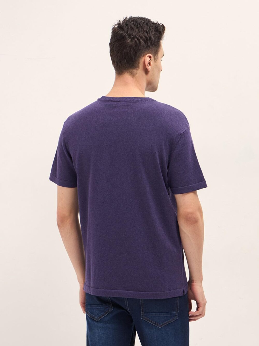 THE BEAR HOUSE Men's Solid Regular Fit T-Shirt - Image 5