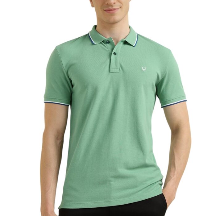 Allen Solly Men's Regular Fit T-Shirt (ASKPCURGFI04455_Green L)