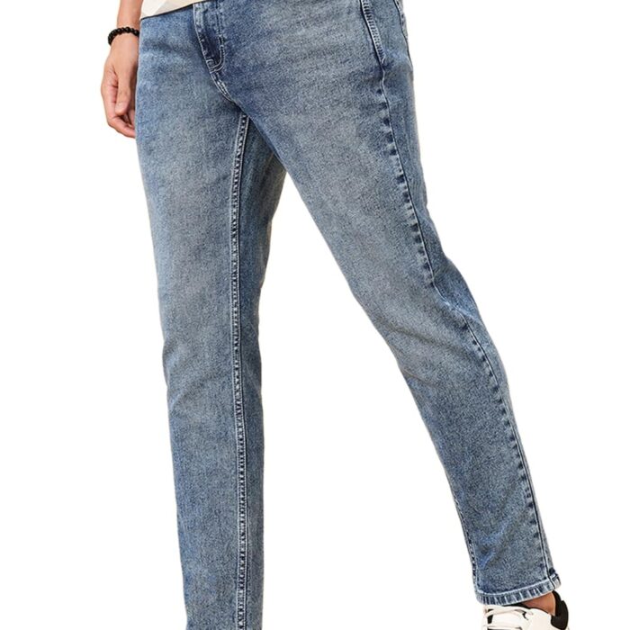 Sf Jeans By Pantaloons Men's Slim Fit Jeans (110151551004_Light Blue