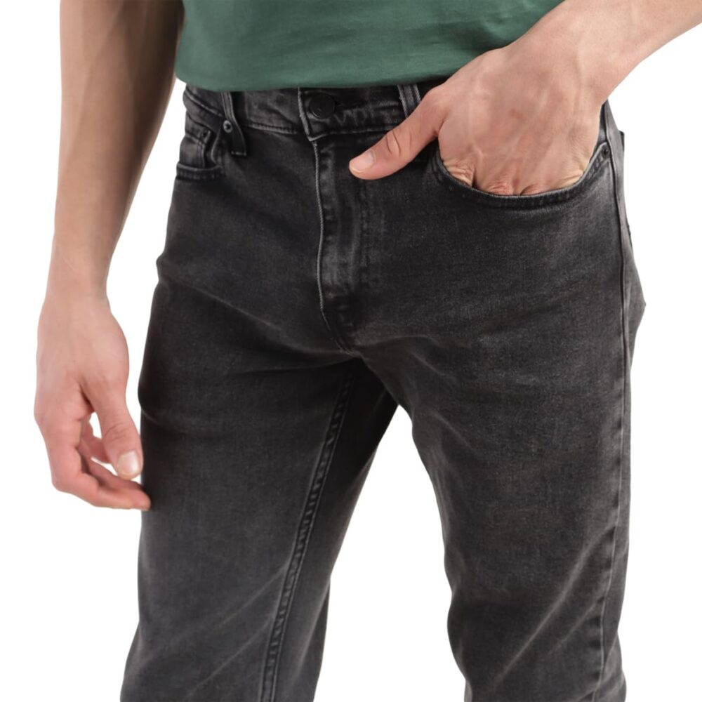 Levi's Men's Mid Rise 511 Slim Fit Mid-Rise Light Fade Stretchable Jeans Black Grey, 32 - Image 4