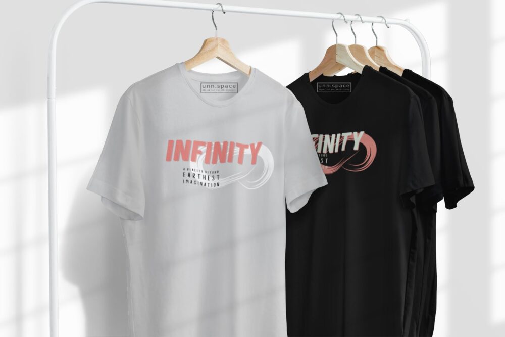 unn.space - Infinity - Men's Premium Cotton T-Shirt| Combed Cotton, Comfort Fit, Crew Neck, Half Sleeves | Silver Grey - Image 2