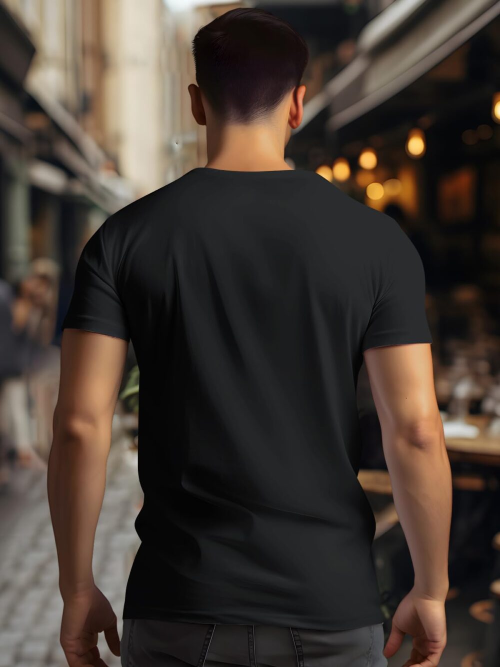 BULLMER Trendy Printed Cotton Blend Crew Neck/Round Neck Half Sleeve Regular Fit Tshirt for Men - Pack of 3_Purple / Black/Brick_Large - Image 5