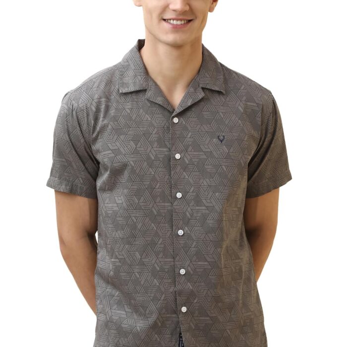 Allen Solly Men's Relaxed Fit Shirt (ALCHARXFO78608_Grey