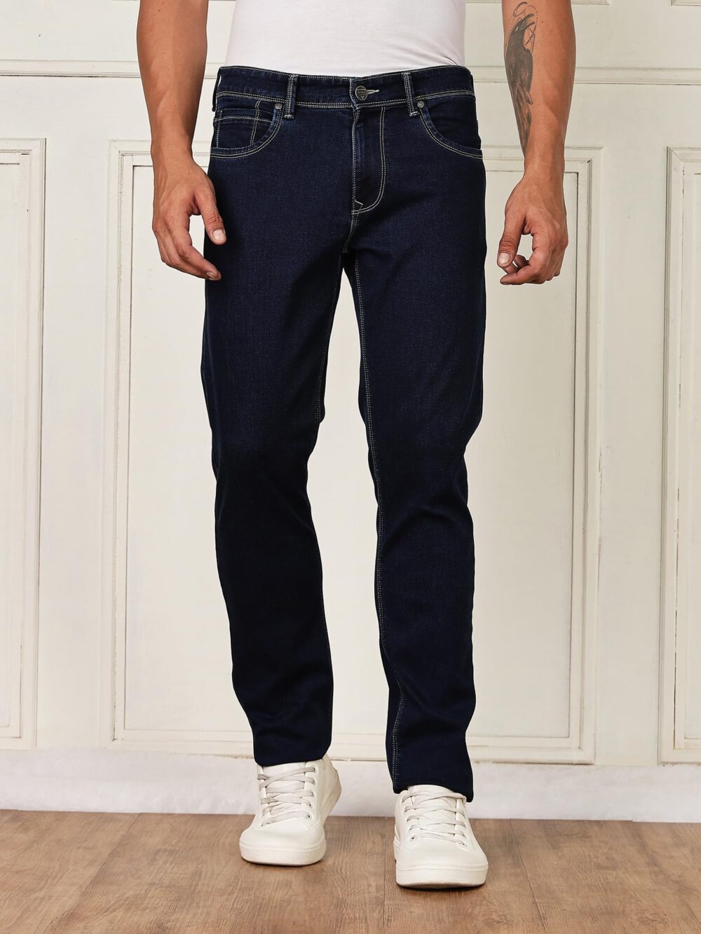 Thomas Scott Men's Regular Jeans (TSJ341_Dark Blue3 - Image 2