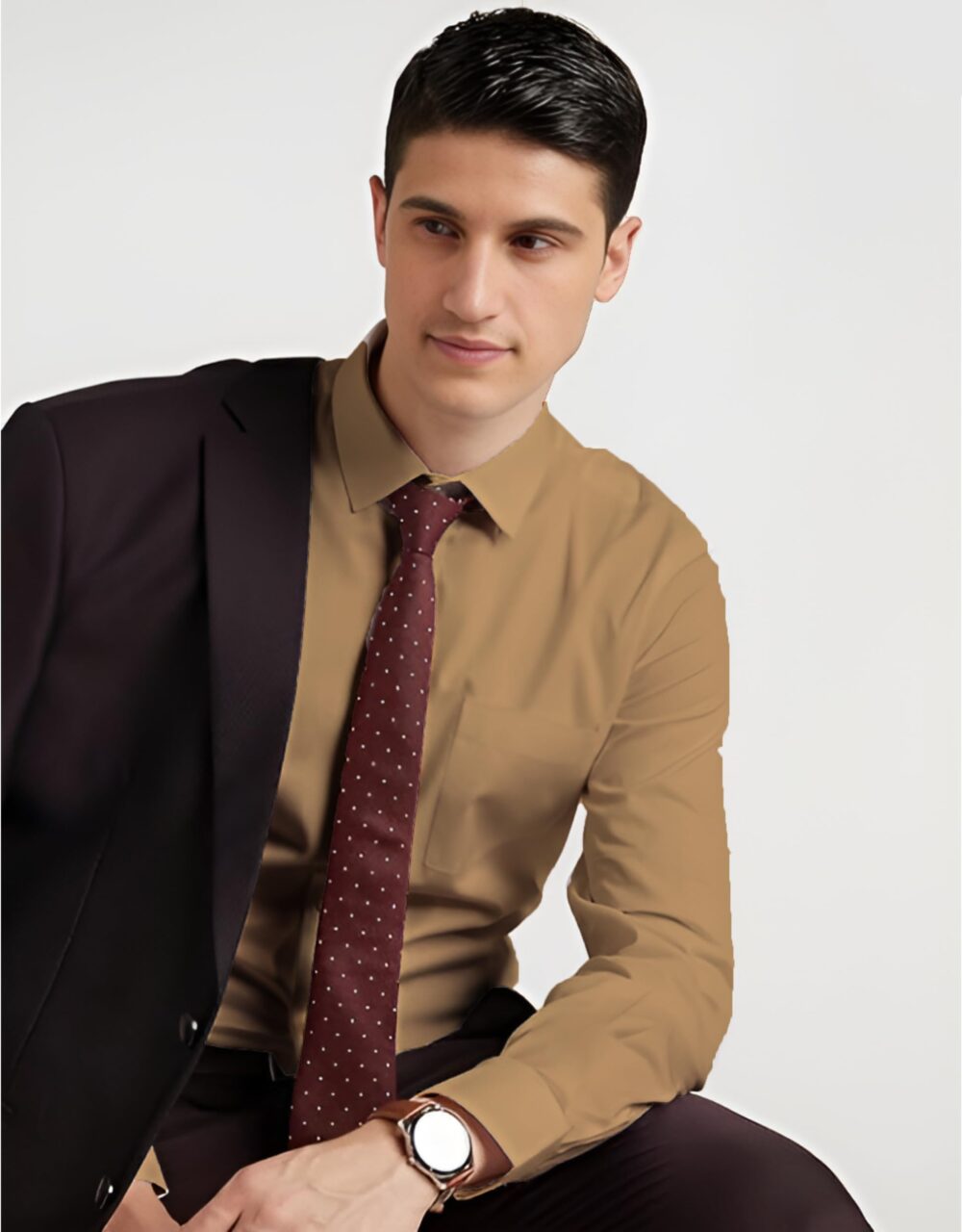 Zens & Mens Premium Linen Casual Full Sleeve Shirt for Man (in, Alpha, L, Regular, Cream) - Image 3