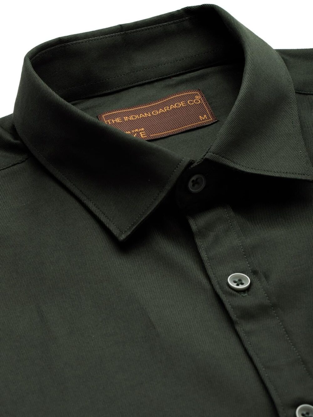 The Indian Garage Co Men's Slim Fit Shirt (0123-SHTWFR-02-04_Olive M) - Image 6