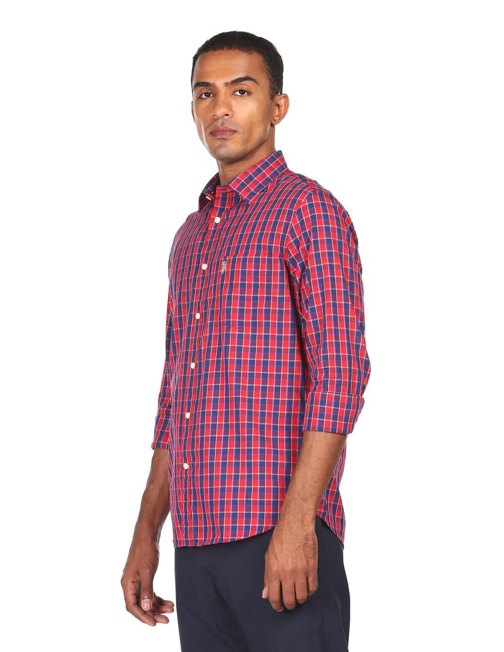 U.S. POLO ASSN. Men's Regular Button Down Shirt (USSHTO0743_Red XL) - Image 6