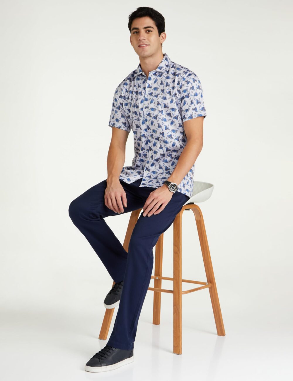 Van Heusen Men's Slim Fit Shirt (VDSHESLFT51193_Light Blue - Image 5