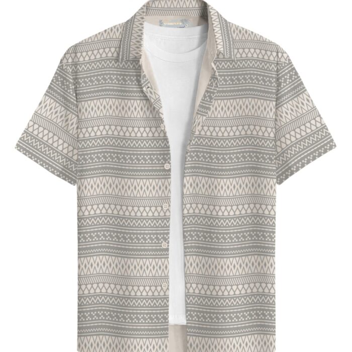 BULLMER Cotton Trendy Regular Fit Printed Causal Shirt For Men - Pack Of 1 Beige Large