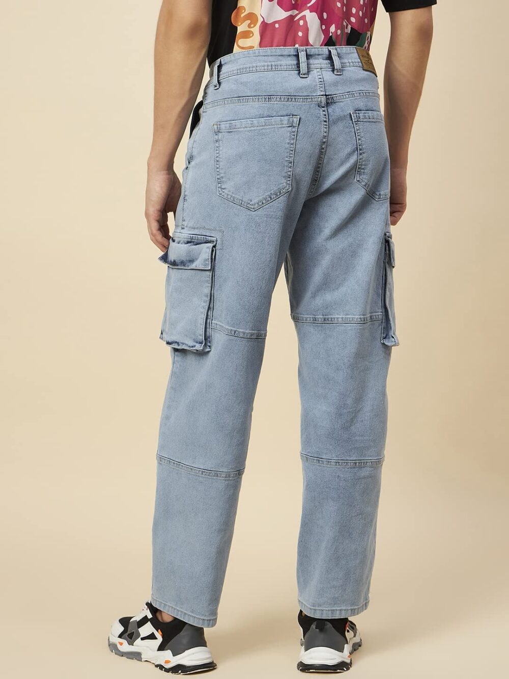 HIGH STAR Men's Relaxed Fit Stretchable Jeans (HSMJNS23012_4_32_Blue - Image 4