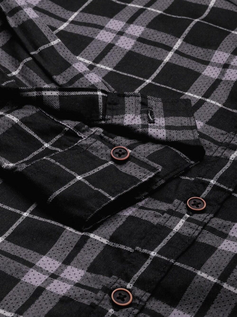 The Indian Garage Co Men's Slim Fit Shirt (0422-SH233-01_Black S) - Image 5