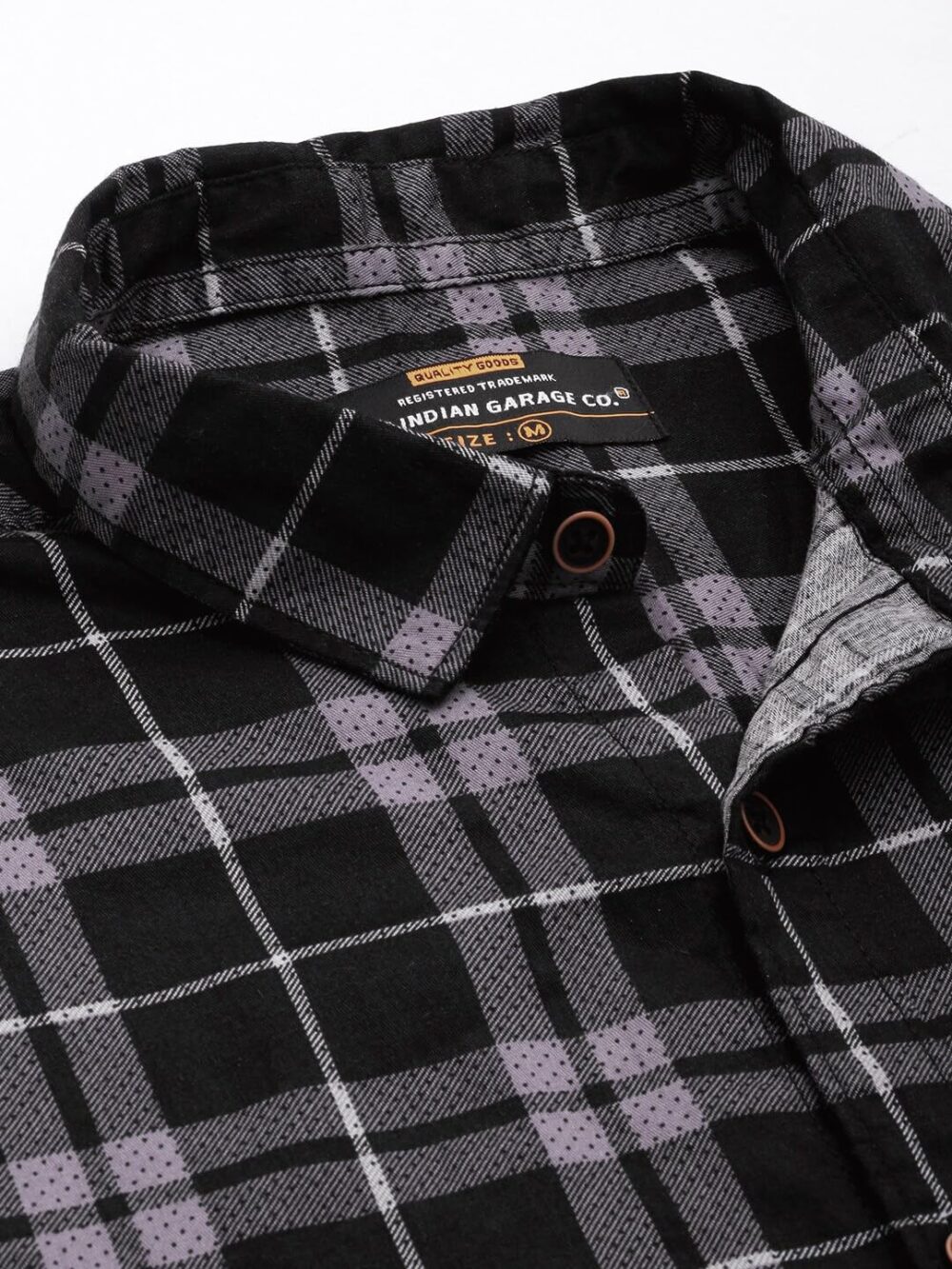 The Indian Garage Co Men's Slim Fit Shirt (0422-SH233-01_Black S) - Image 6