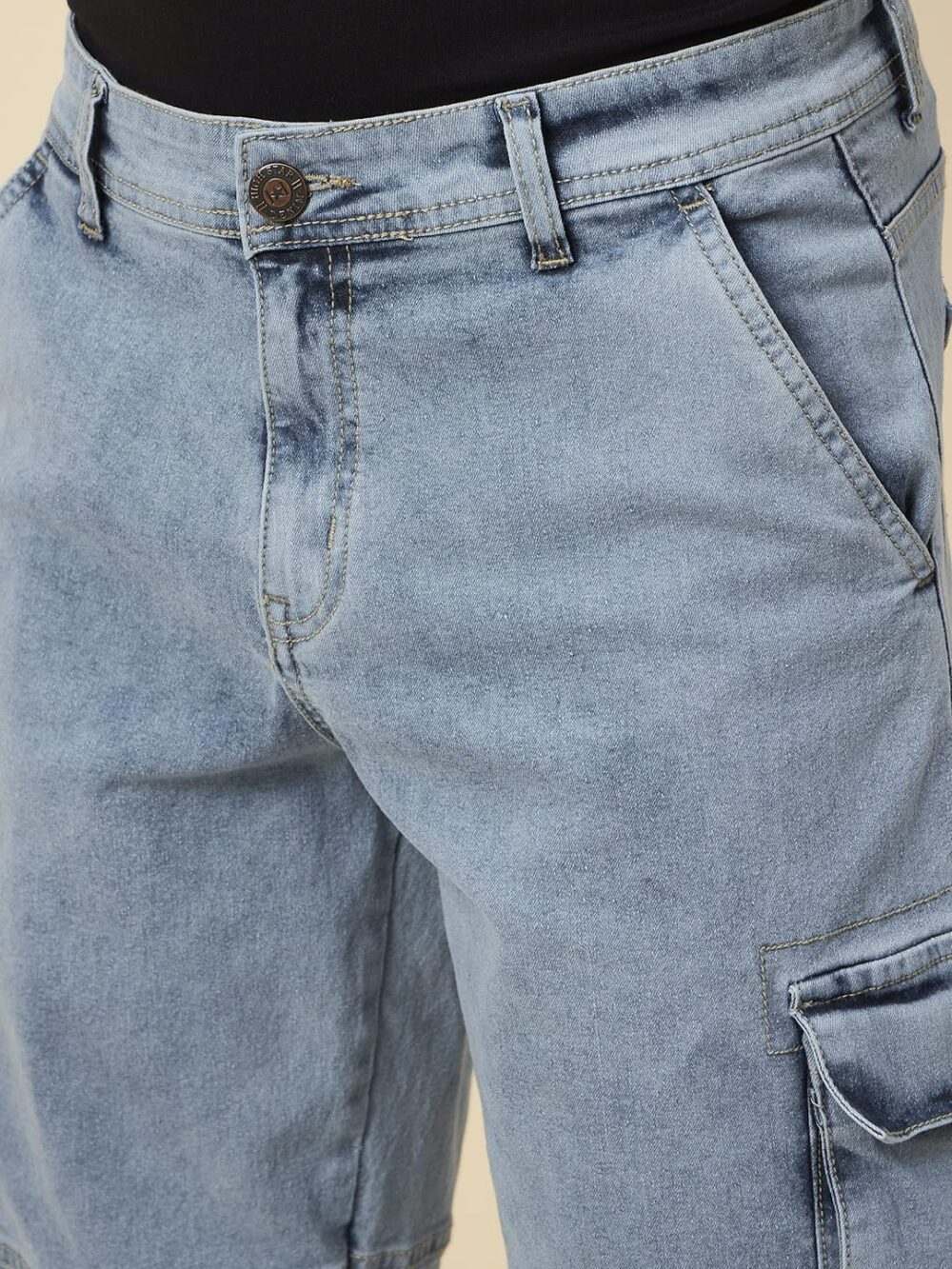 HIGH STAR Men's Relaxed Fit Stretchable Jeans (HSMJNS23012_4_32_Blue - Image 3