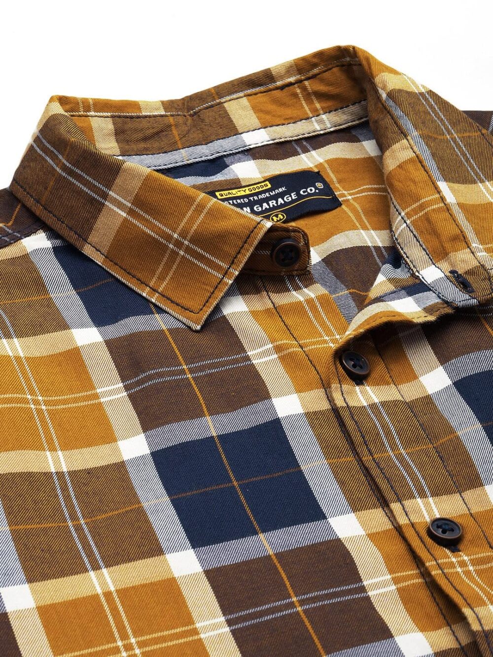 The Indian Garage Co Men's Slim Fit Shirt (0123-SHYDCH-02-03_Navy S) - Image 6