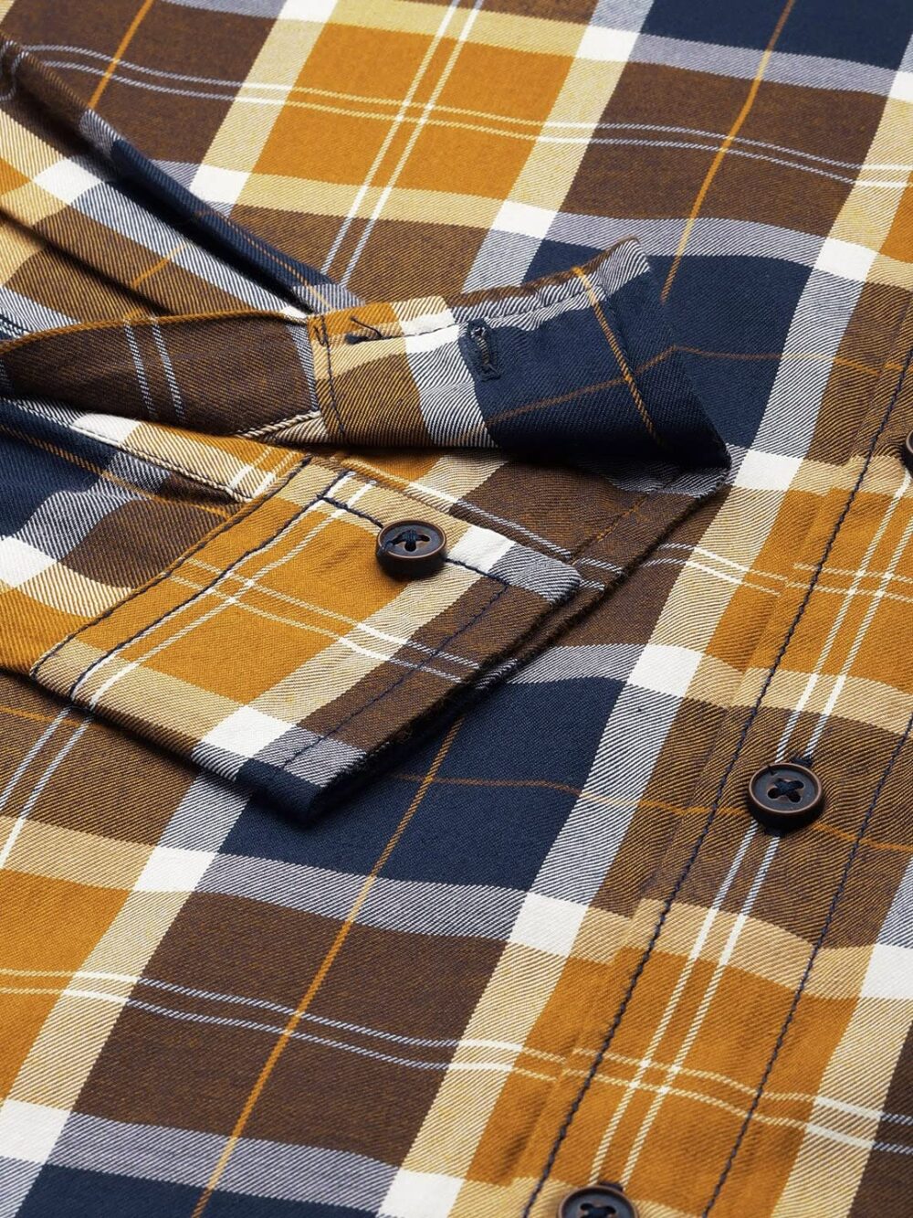 The Indian Garage Co Men's Slim Fit Shirt (0123-SHYDCH-02-03_Navy S) - Image 5