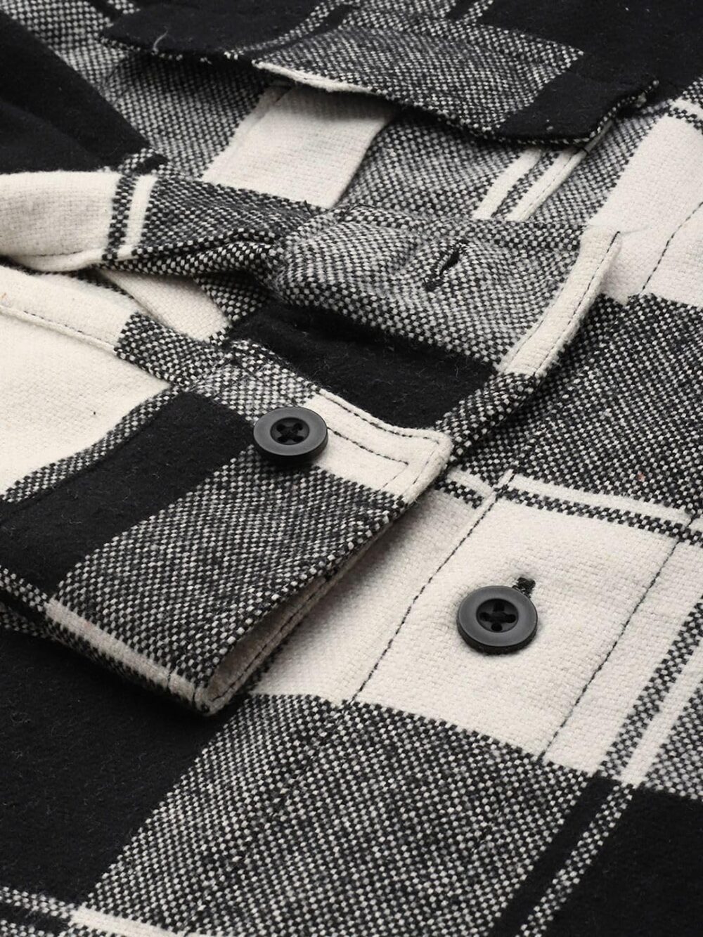 The Indian Garage Co Men's Checkered Regular Fit Shirt (0924-SHBRCH-02-02-Black-L_Black - Image 5
