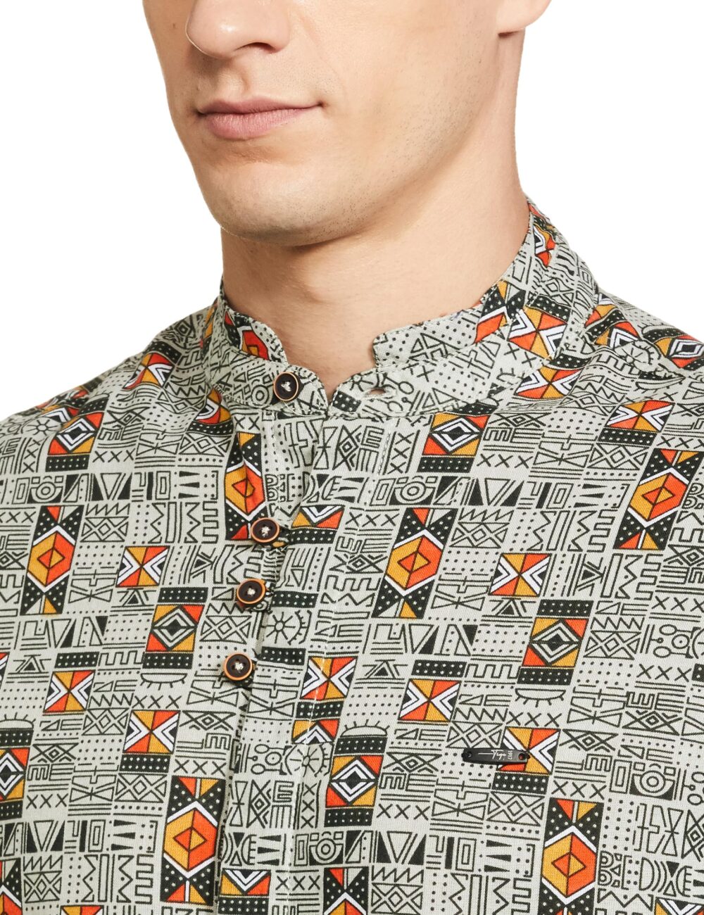 The Indian Garage Co Men's Slim Fit Shirt (0422-SHIN224-01_Green S) - Image 5