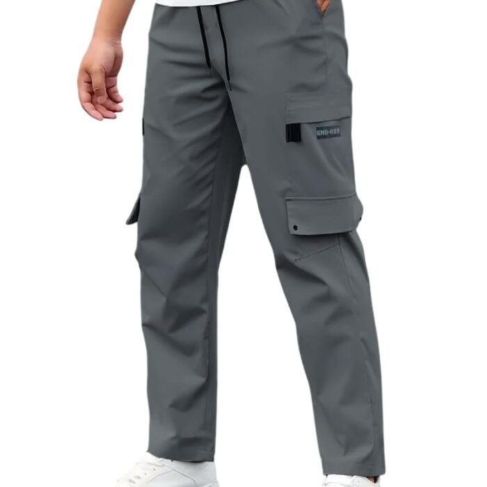 Samfor Track Pants for Men || Men Track Pants || Men Stylish Track Pant || Cargo Track Pant for Men || Track Pant with Multiple Pockets (in, Alpha, L, Regular, D Grey)