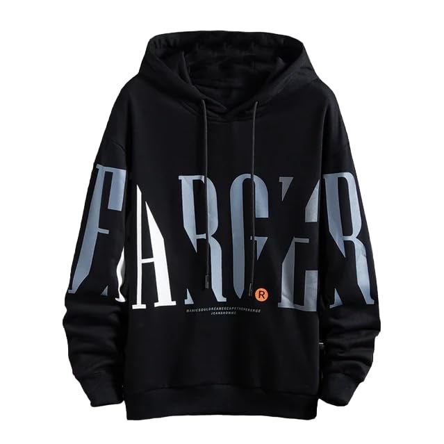 TAGAS Hoodie for Men|Sweatshirt for Man Stylish | Hooded (Sweatshirt) for Mans| Winter Wear for Mans Black
