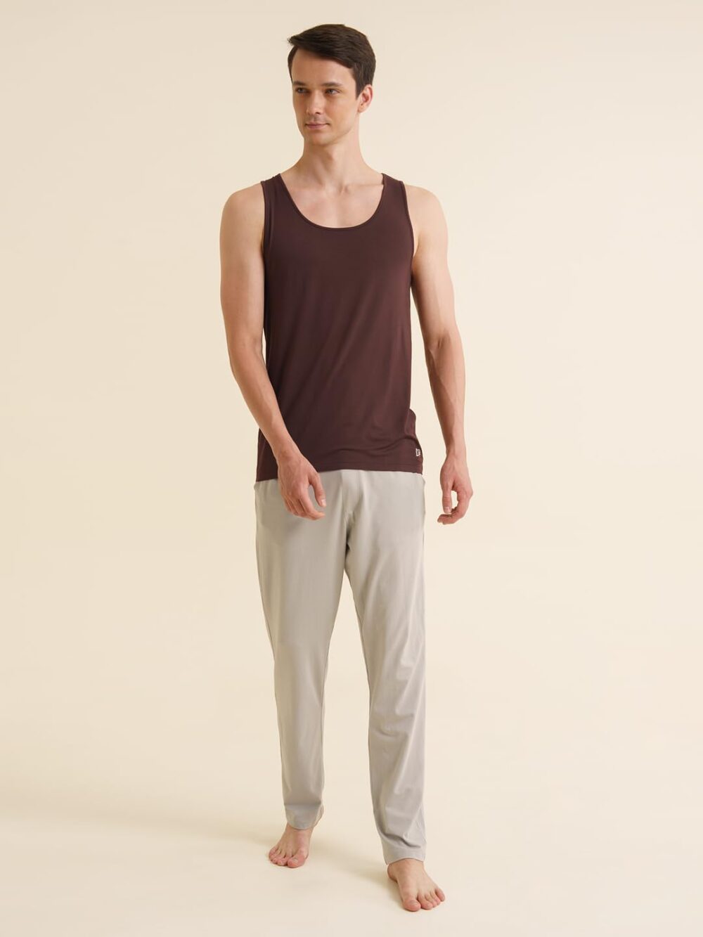 DAMENSCH Neo-Skin Round Neck Vest, Anti-Bacterial, Thermoregulating, Bamboo Spandex Shape Retaining Baniyan for Man, Soft and Sustainable Inner for Men-Bitter Chocolate-L - Image 5