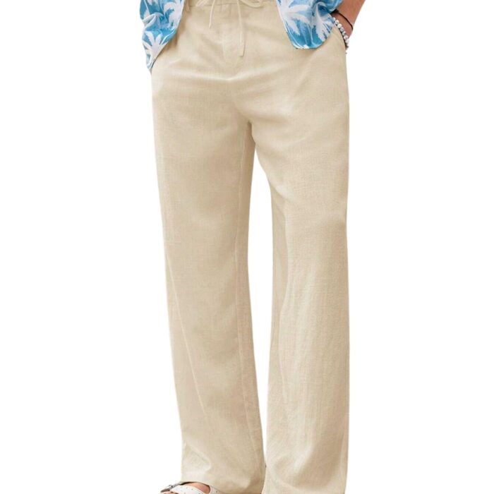 GRECIILOOKS Trouser Pant for Men | Loose Fit Man Track Pants | Formal Causal Regular & Relaxed Cargo | Summer| Stretchable Cream