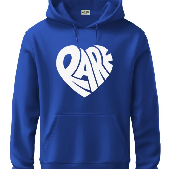 ADRO Men's Cotton Neck Hooded Sweatshirt (H24-RARE-RB_Royal Blue