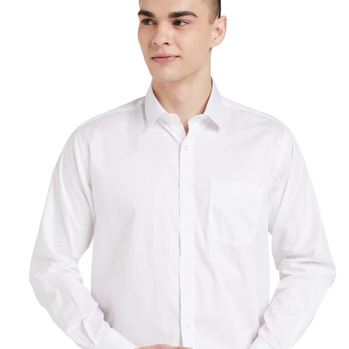 Amazon Brand - Symbol Men's Solid Regular Formal Shirt (SS20-SYM-FS-01_EPP-1A_White3 44)