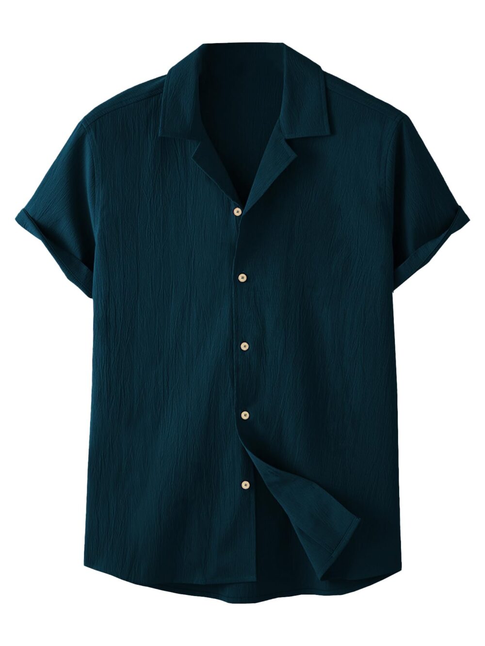 TAGDO® Men's Regular Fit Casual Shirt (Popcorn-5171-Teal-XL)