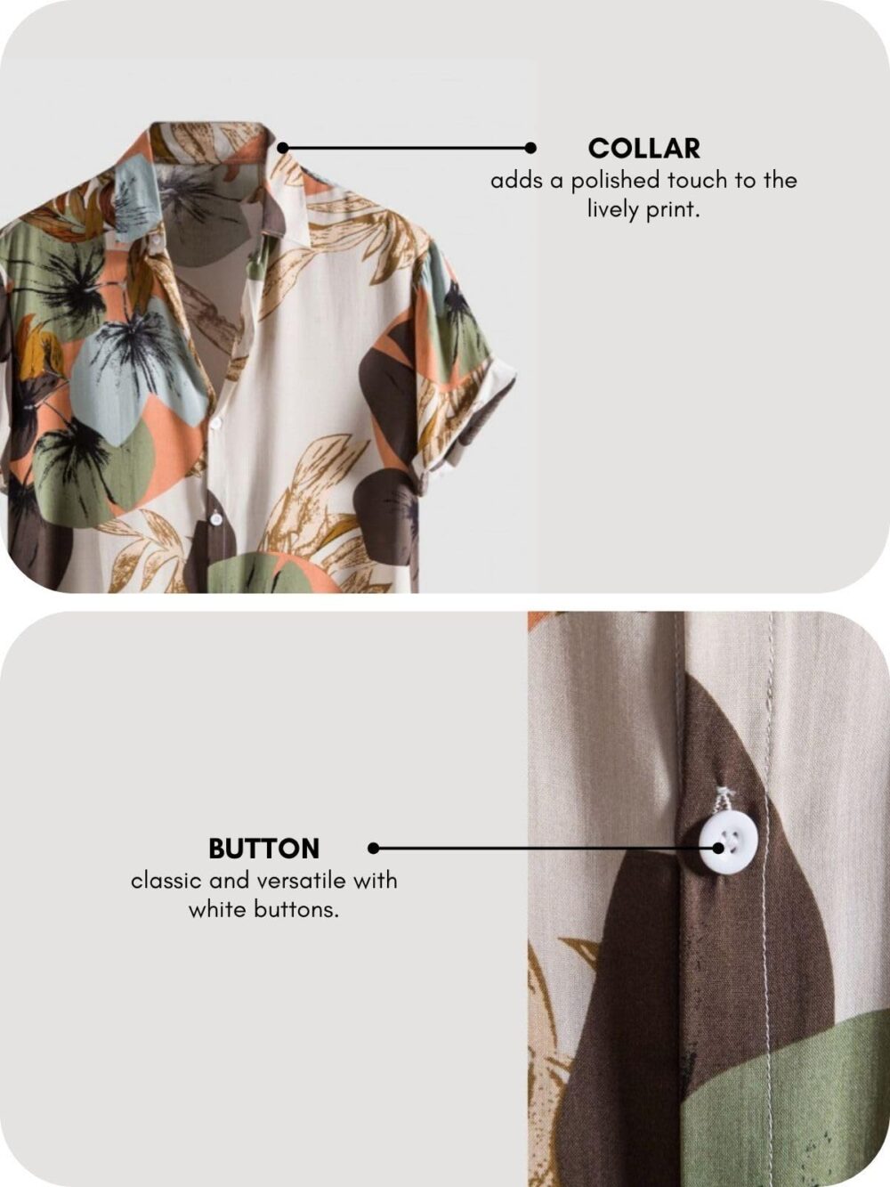 Leriya Fashion Shirt for Men | Mens Casual | Man Stylish | Printed | Men's Regular Fit | Formal | Man's Solid Slim Fit | Short Sleeve | Trendy | Summer-Button Down Offwhite - Image 4