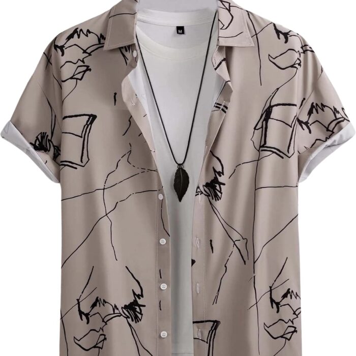 Lymio Shirt for Men|| Regular Fit Shirt for Men (Mistry-Cream-S)