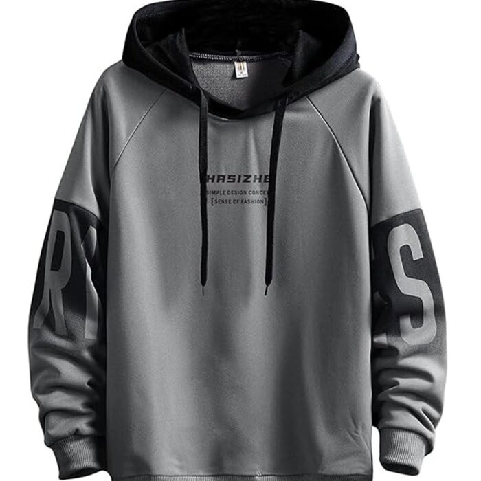 Lymio Men Polyester Hooded-Neck Hoodies || Sweatshirt for Unisex || Unisex Hoodie (H-19-Grey-3XL)