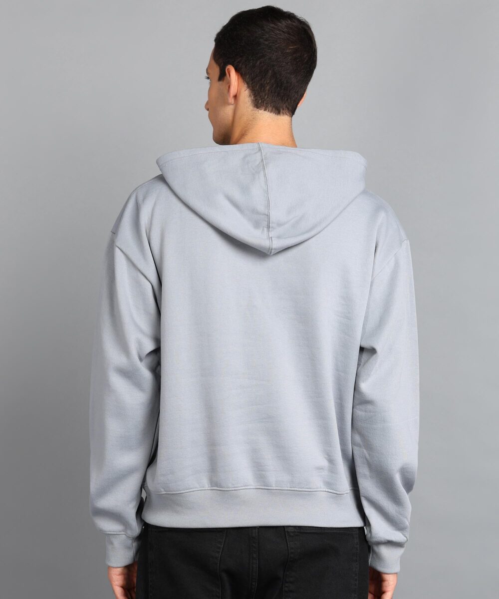 Alan Jones Clothing Men's Cotton Blend Hooded Loose Fit Oversize Hoodie (Grey_Medium) - Image 4