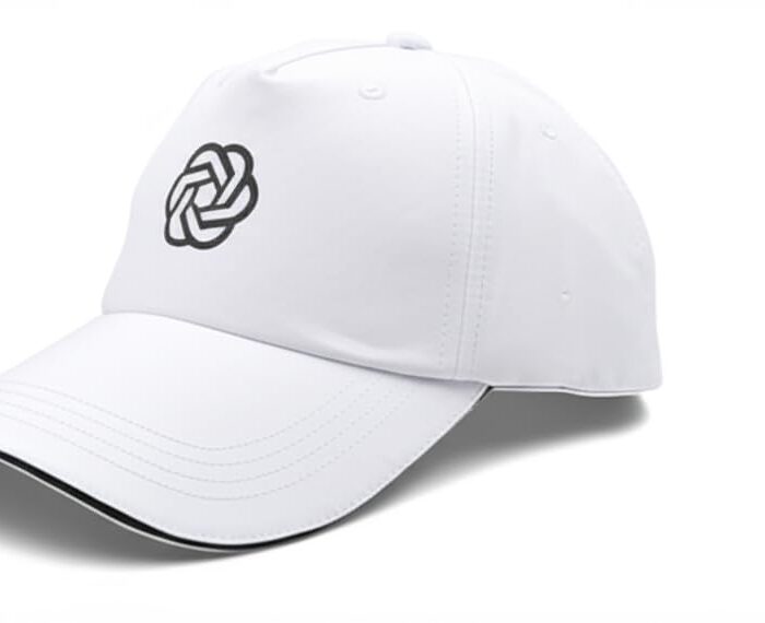 Gildman Classic Baseball Cap, White with Grey Logo, Polyester Blend, Adjustable Strap, Waterproof, Baseball Cap for Men and Women, Caps Men for All Sports Cap for Men Women Unisex
